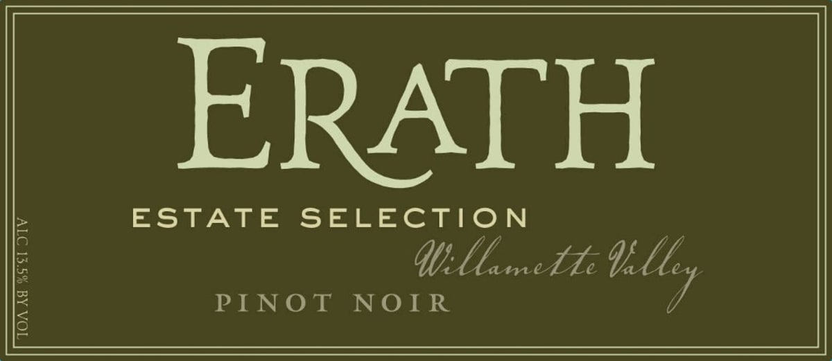 Erath Estate Selection Pinot Noir 2009 Front Label