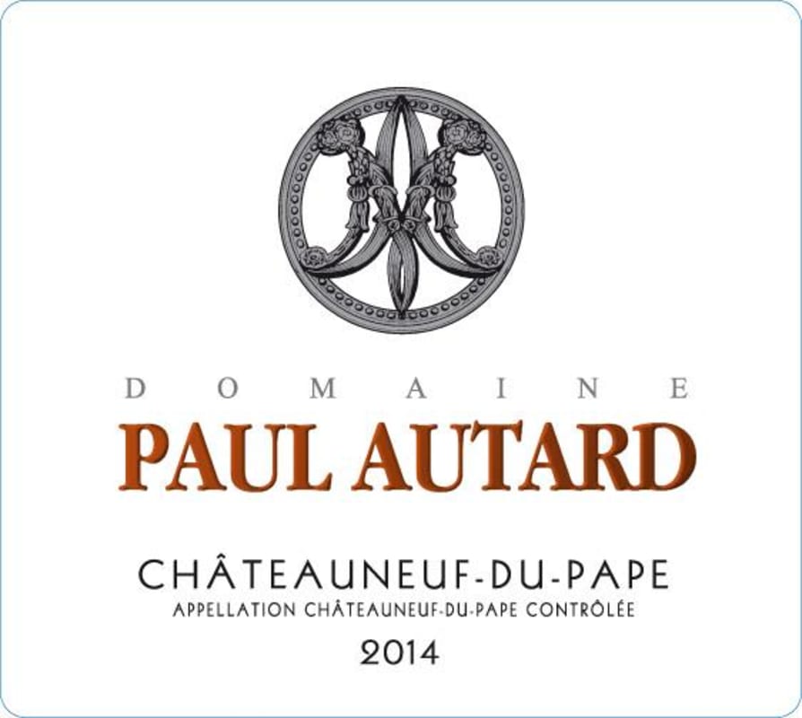 Domaine Paul Autard Chateauneuf-du-Pape Blanc 2014 Front Label