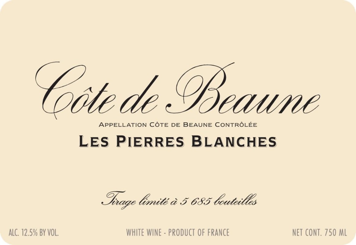 Domaine de la Vougeraie Cote de Beaune Les Pierres Blanches Blanc 2007 Front Label