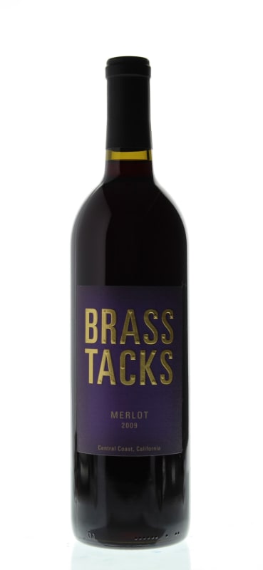 Brass Tacks Merlot 2009 Front Bottle Shot
