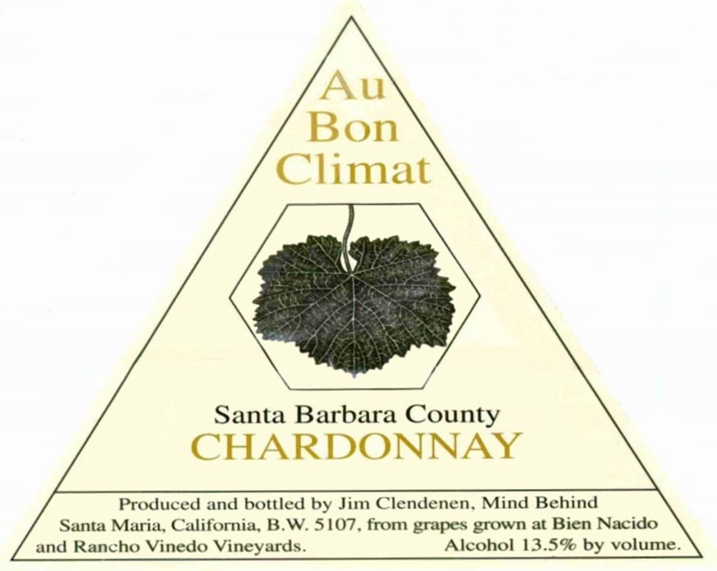 Au Bon Climat Santa Barbara County Chardonnay 2003 Front Label