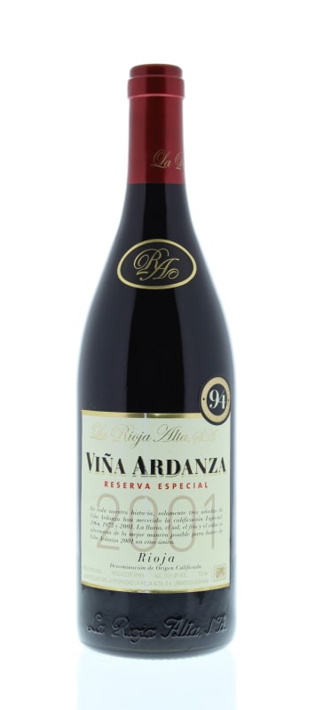 La Rioja Alta Vina Ardanza Seleccion Especial Reserva 2001 Front Bottle Shot
