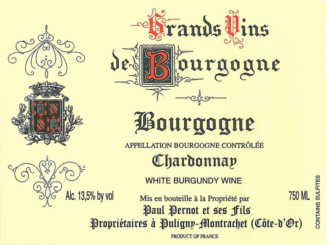 Paul Pernot Grand Vins de Bourgogne Chardonnay 2009 Front Label