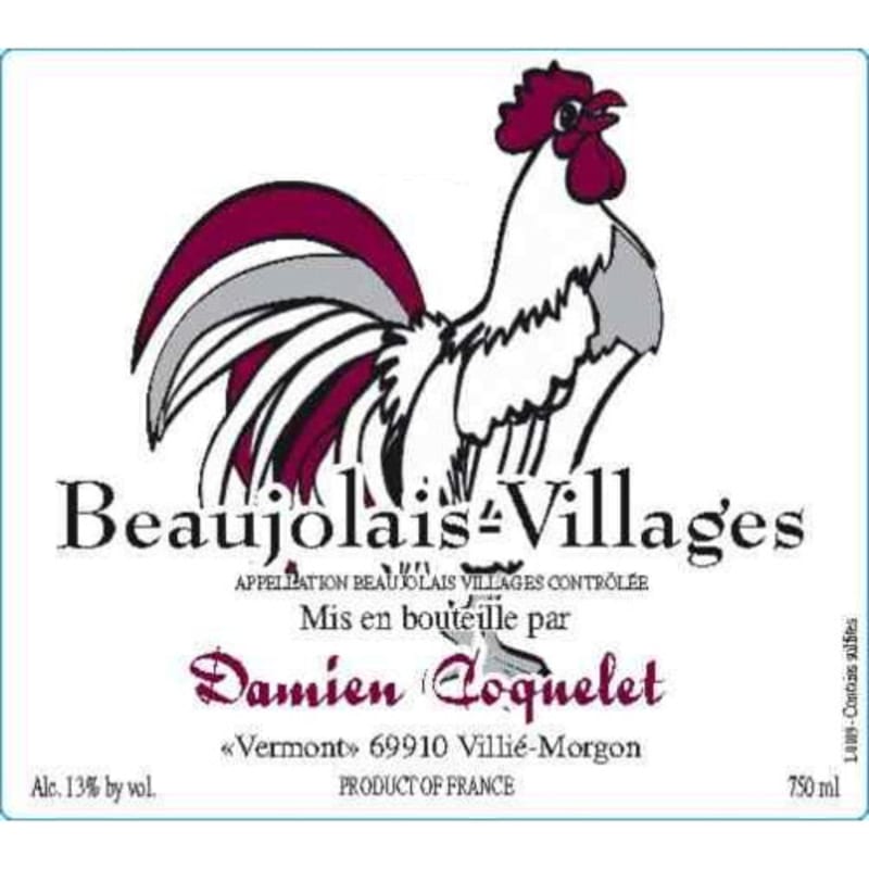 Damien Coquelet Chiroubles 2010 Front Label