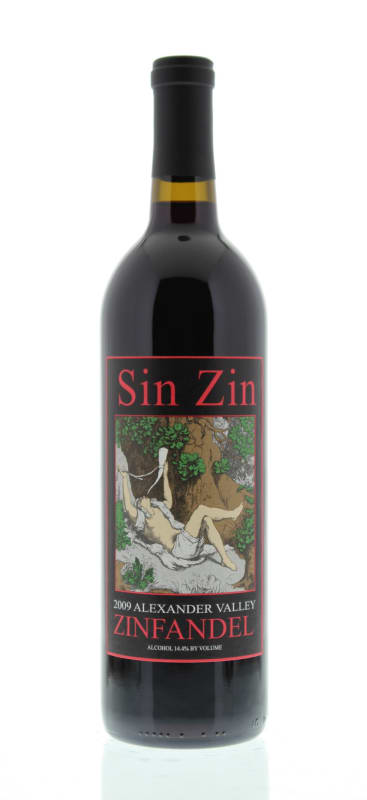 Alexander Valley Vineyards Sin Zin Zinfandel 2009 Front Bottle Shot