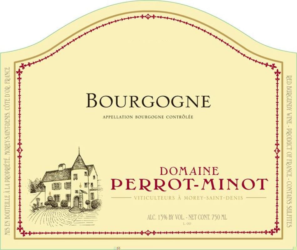 Domaine Perrot-Minot Bourgogne Pinot Noir 2008 Front Label