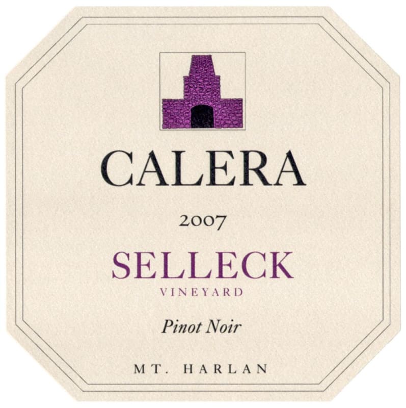Calera Selleck Vineyard Pinot Noir 2007 Front Label