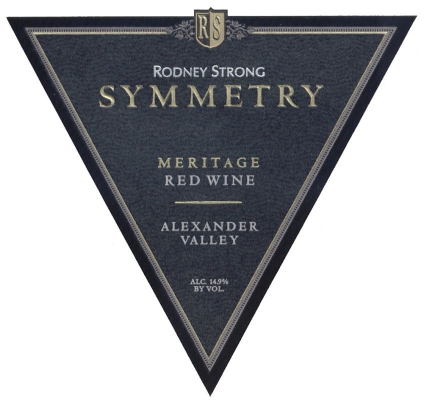 Rodney Strong Symmetry Meritage 2008 Front Label
