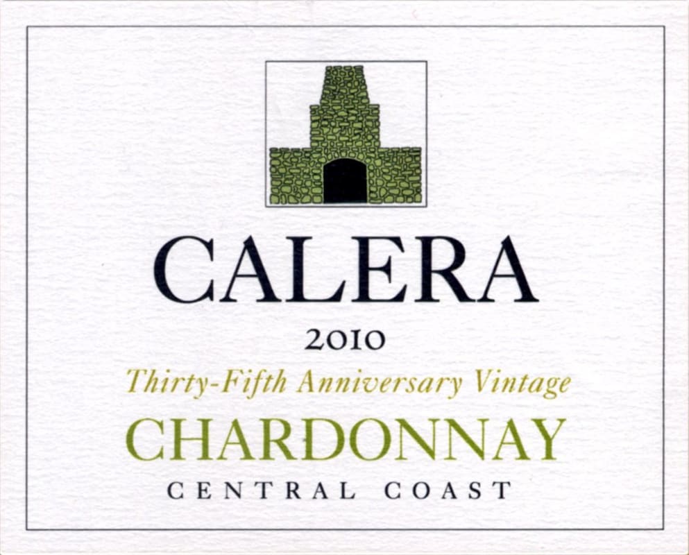 Calera Central Coast Chardonnay 2010 Front Label