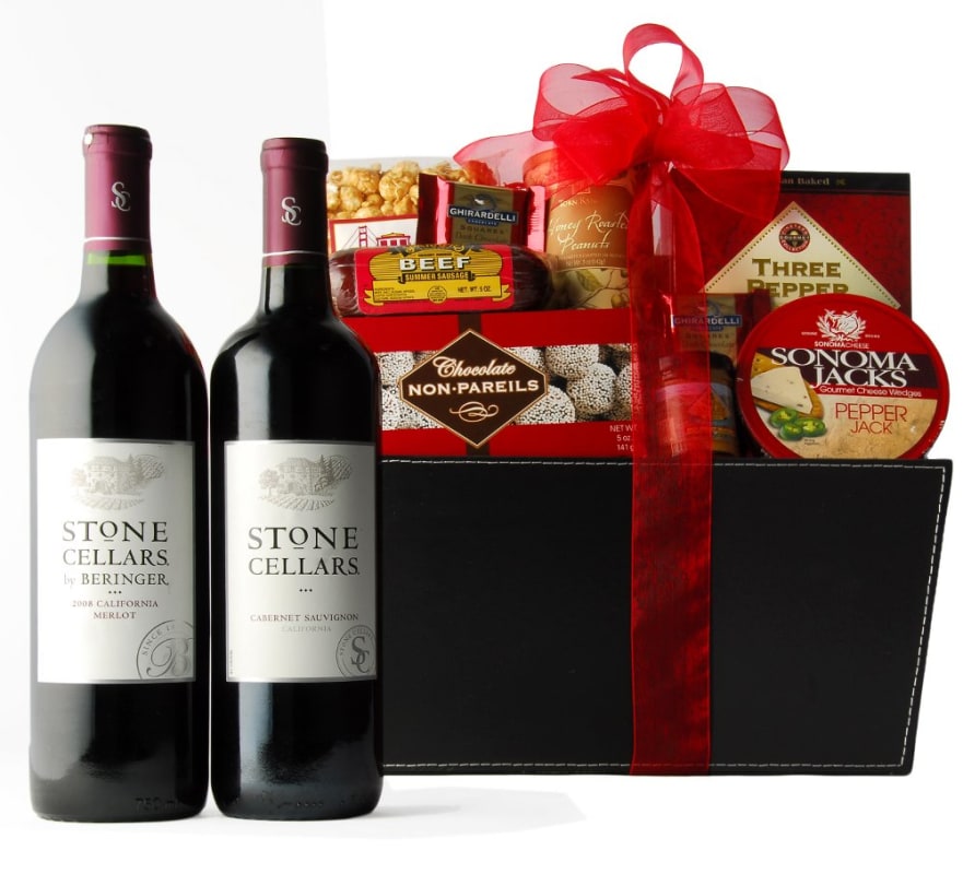Beringer Stone Cellars Duet Wine Gift Basket Gift Product Image