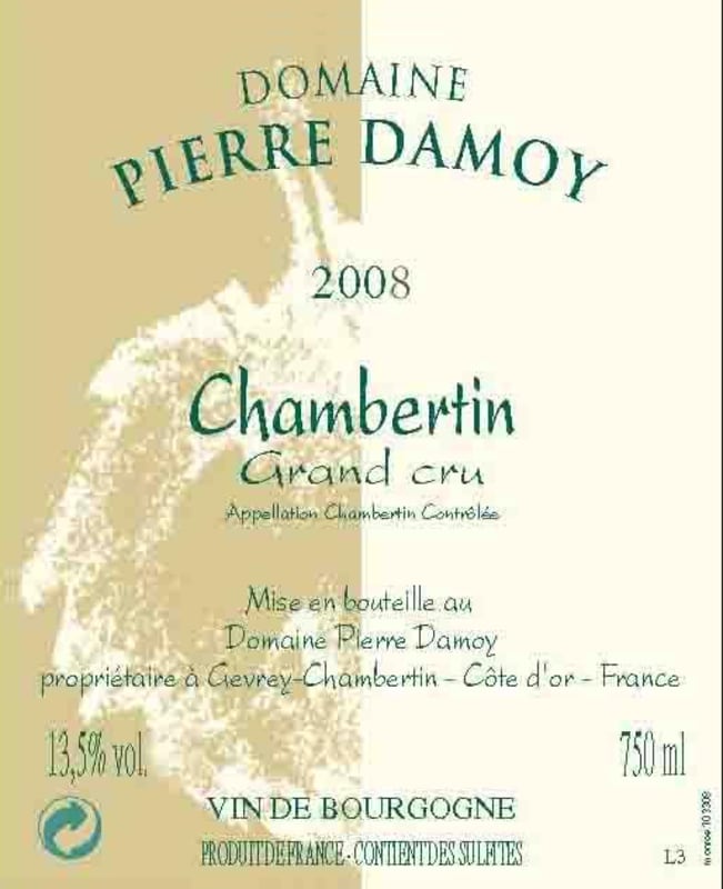 Pierre Damoy Chambertin Grand Cru 2008 Front Label