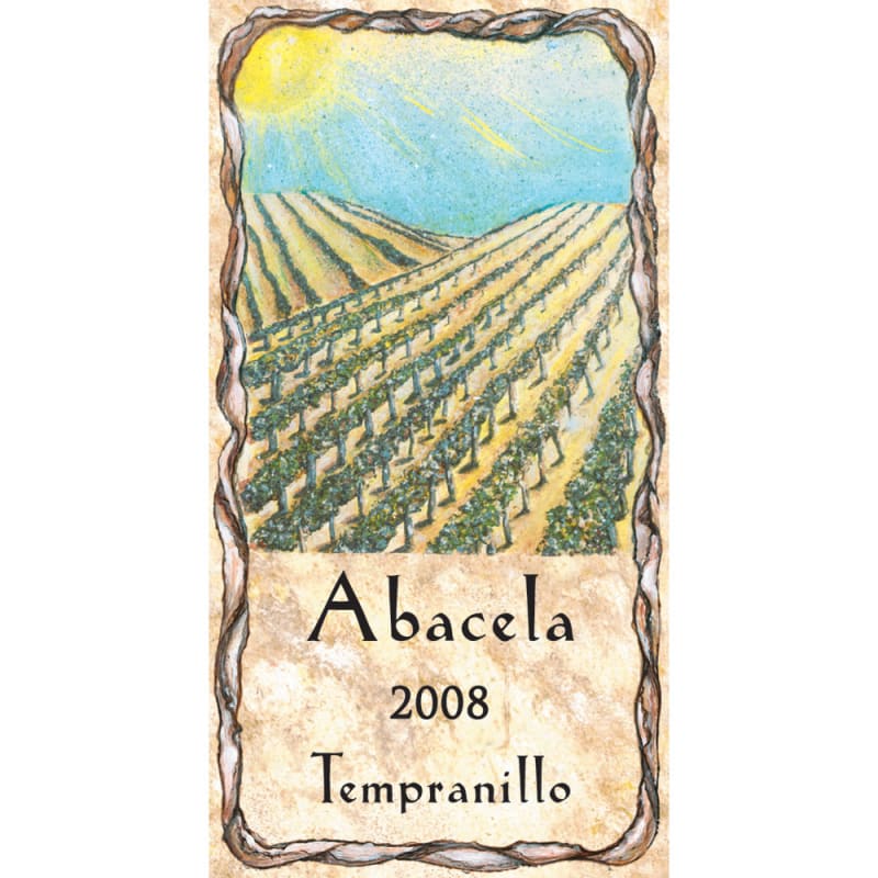 Abacela Estate Tempranillo 2008 Front Label
