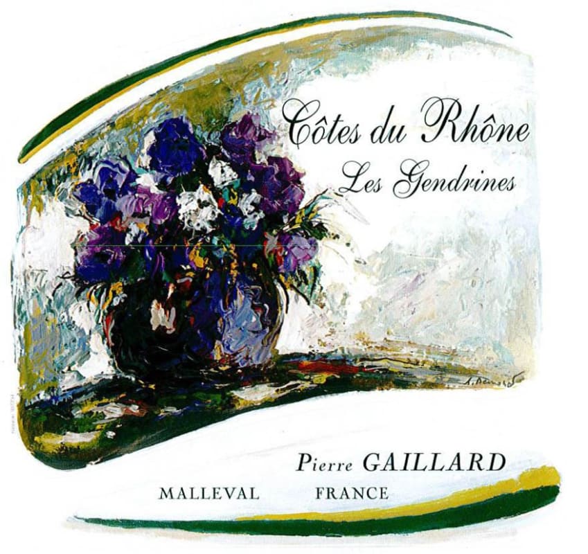 Pierre Gaillard Cotes du Rhone Les Gendrines 2013 Front Label