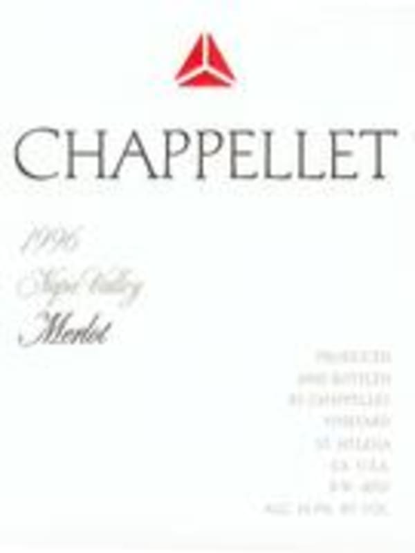Chappellet Merlot 1996 Front Label