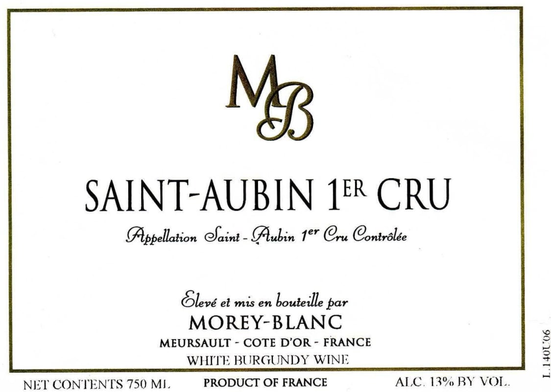 Morey-Blanc Saint-Aubin Premier Cru 2007 Front Label