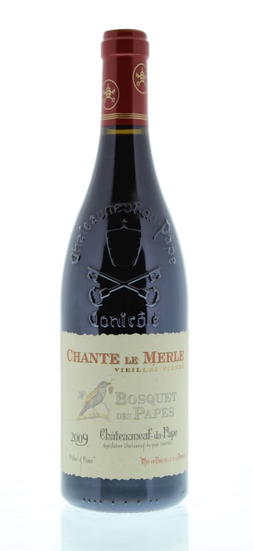 Bosquet des Papes Chateauneuf-du-Pape Cuvee Chante Le Merle 2009 Front Bottle Shot