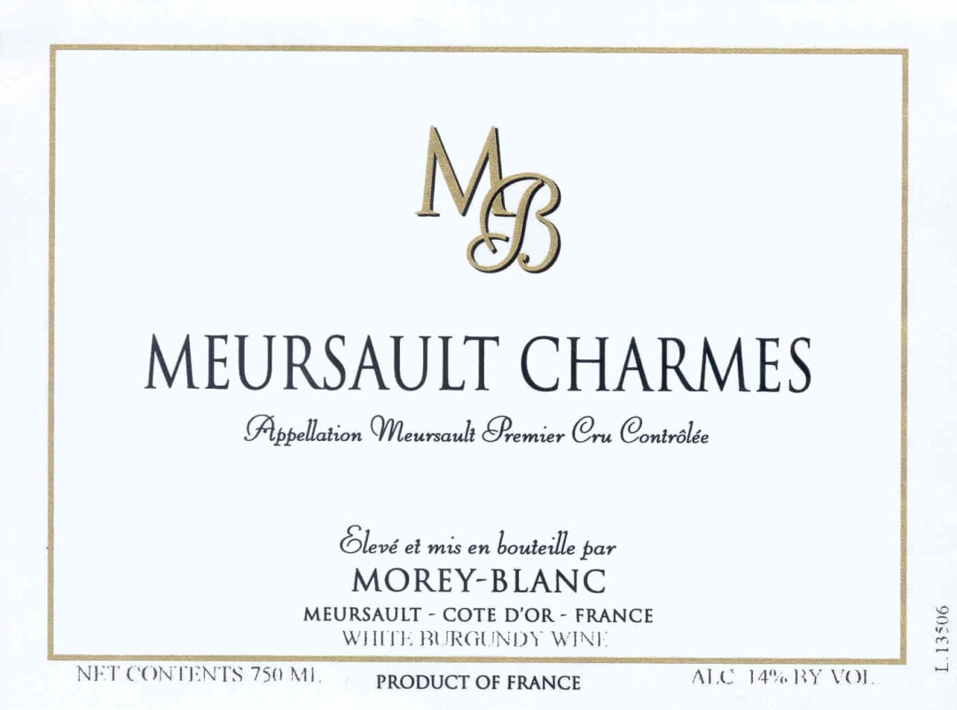 Morey-Blanc Meursault Charmes Premier Cru 2007 Front Label