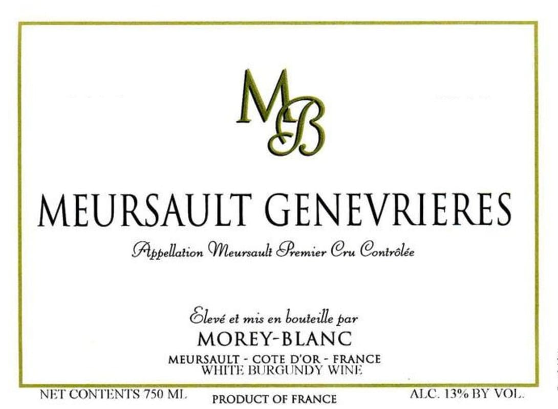 Morey-Blanc Meursault Genevrieres Premier Cru 2005 Front Label