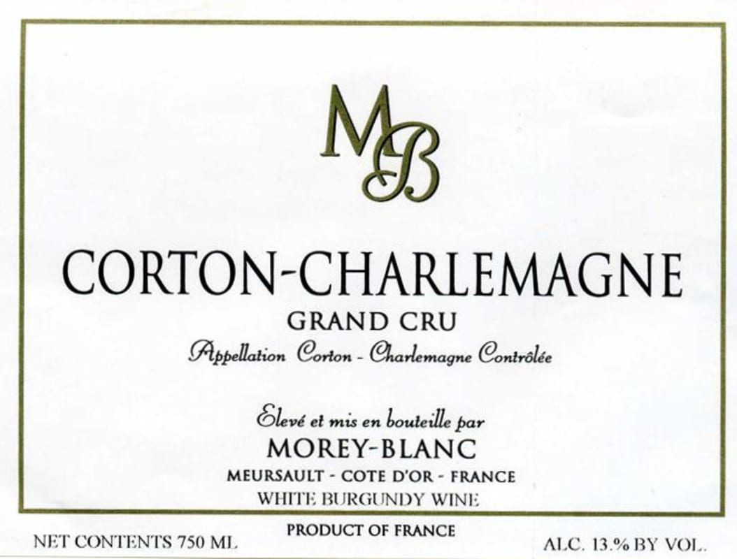 Morey-Blanc Corton-Charlemagne Grand Cru 2005 Front Label