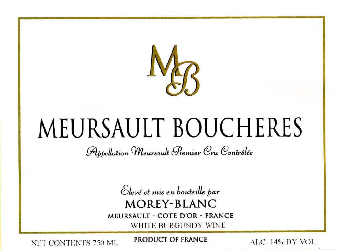 Morey-Blanc Meursault Boucheres 2007 Front Label