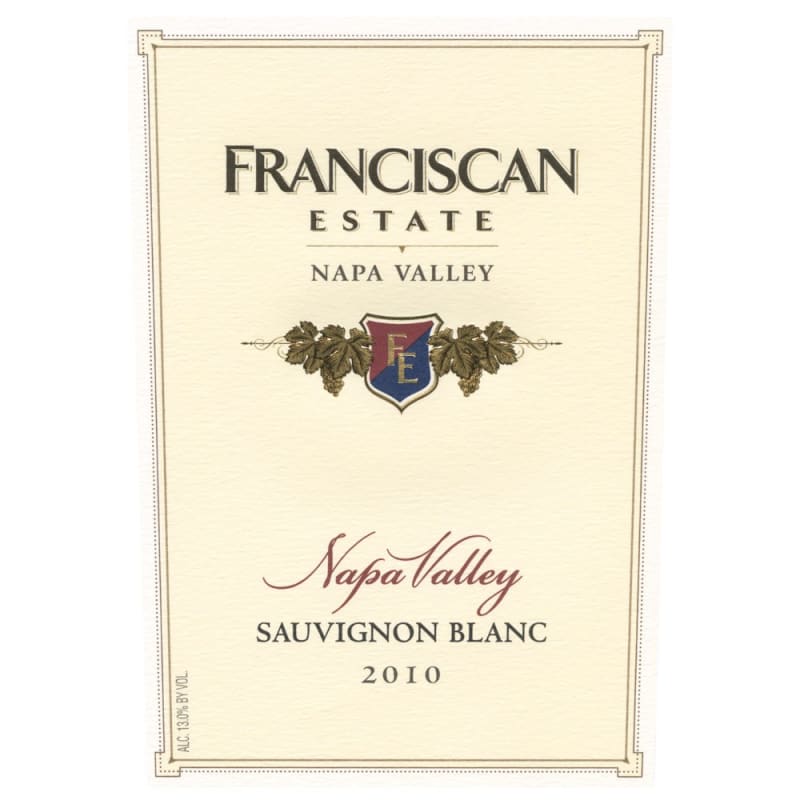 Franciscan Estate Sauvignon Blanc 2010 Front Label