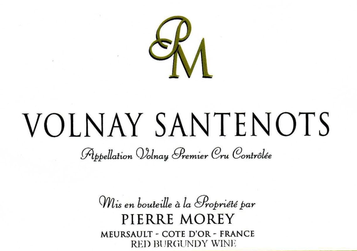 Domaine Pierre Morey Volnay Santenots Premier Cru 2009 Front Label