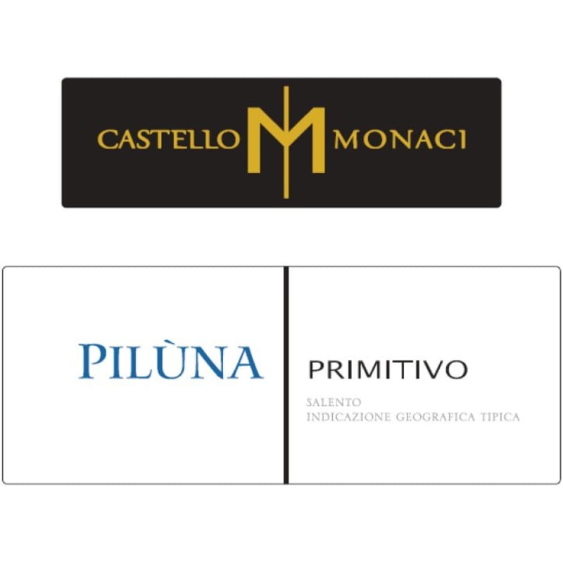 Castello Monaci Piluna Primitivo 2010 Front Label
