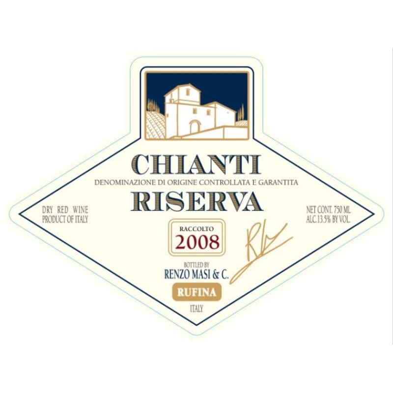 Renzo Masi Chianti Reserva 2008 Front Label