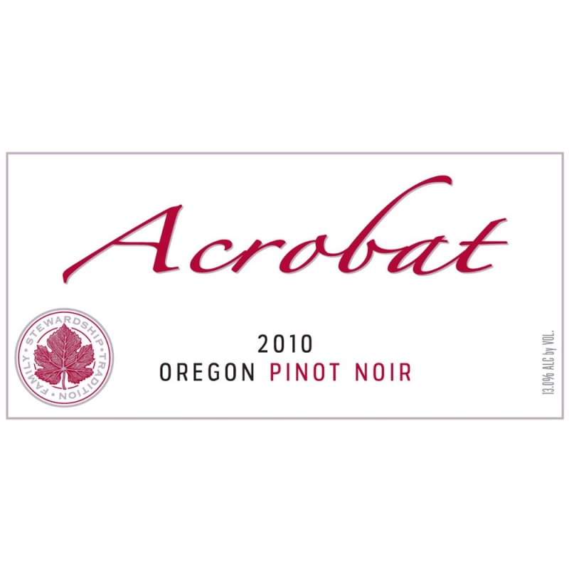 Acrobat Pinot Noir 2010 Front Label