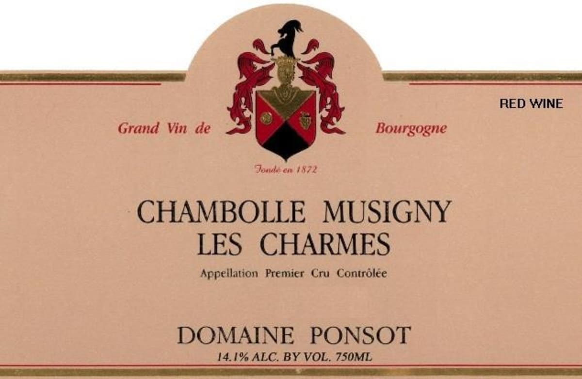 Domaine Ponsot Chambolle Musigny Les Charmes 2013 Front Label