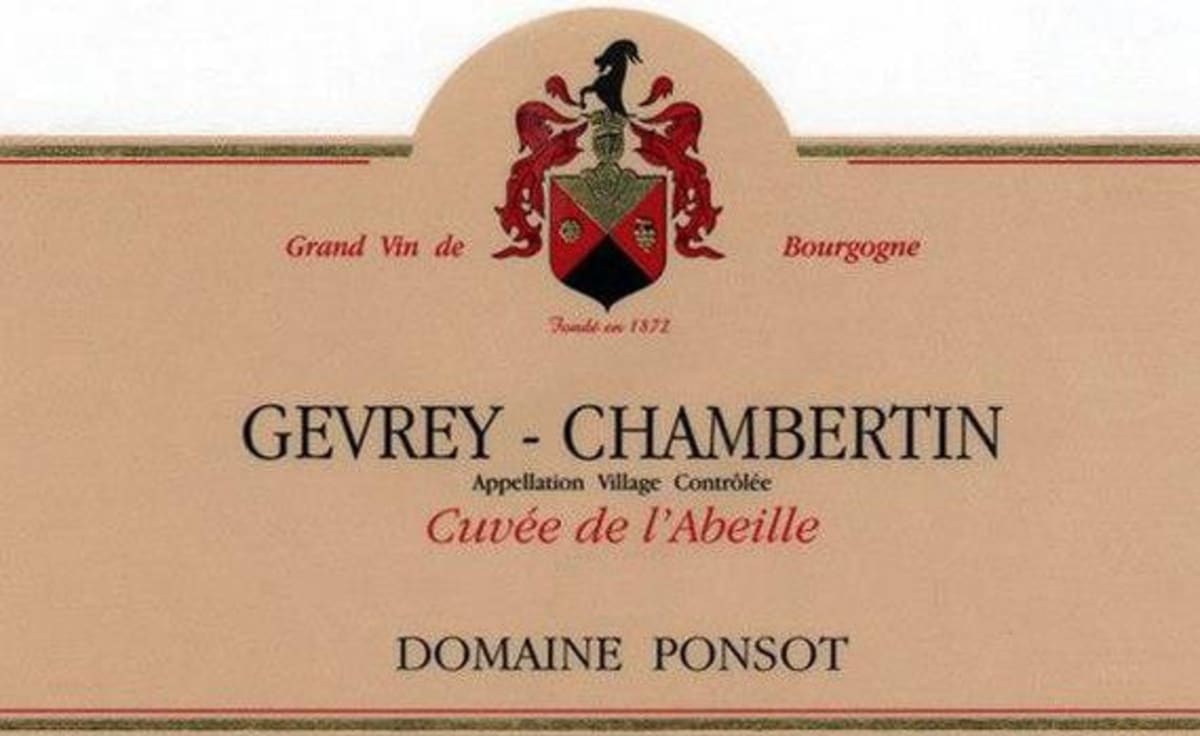 Domaine Ponsot Gevrey-Chambertin Cuvee de l'Abeille 2009 Front Label