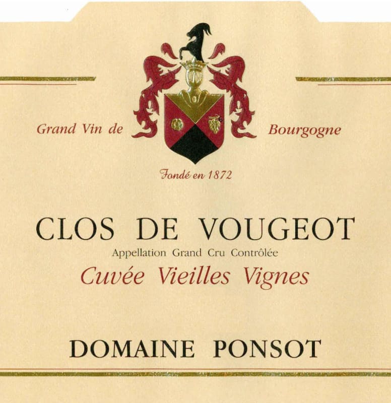 Domaine Ponsot Clos de Vougeot Vieilles Vignes 2013 Front Label