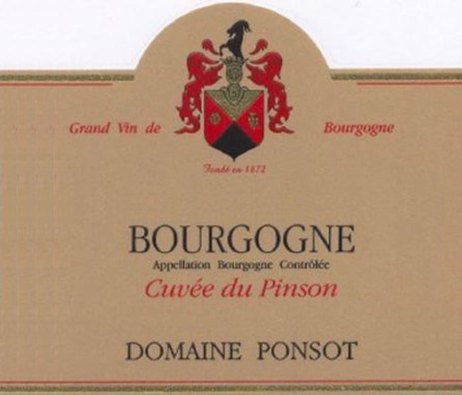 Domaine Ponsot Cuvee du Pinson 2005 Front Label