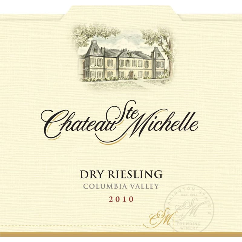 Chateau Ste. Michelle Dry Riesling 2010 Front Label