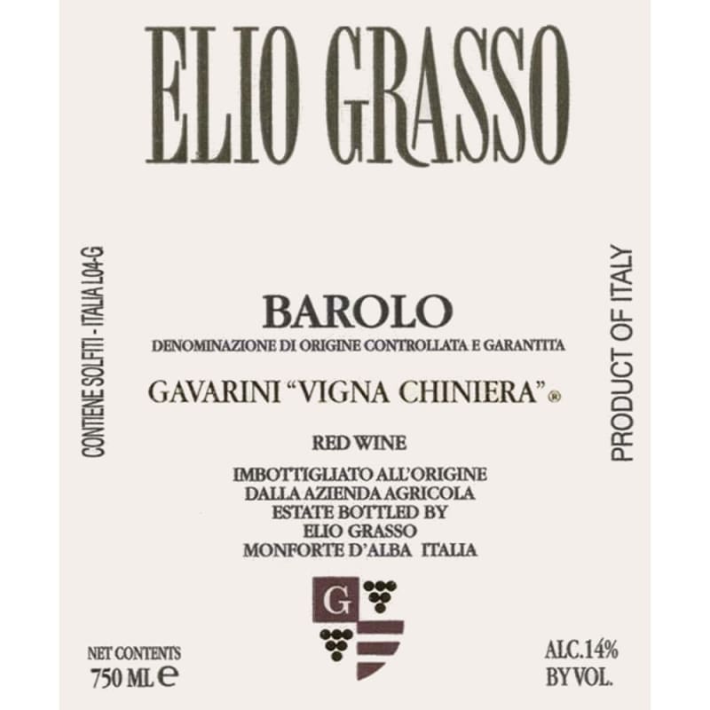 Elio Grasso Barolo Gavarini Vigna Chiniera (1.5 Liter Magnum) 2007 Front Label