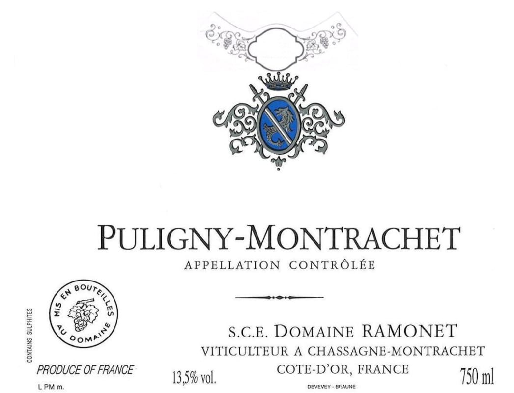 Domaine Jean-Claude Ramonet Puligny-Montrachet 2013 Front Label
