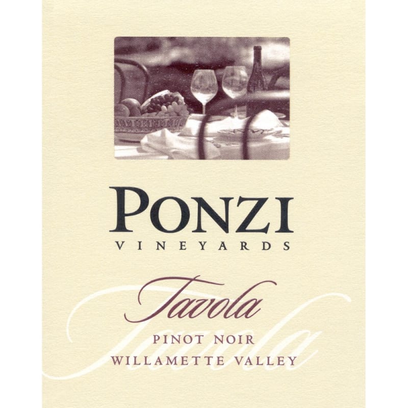 Ponzi Tavola Pinot Noir 2010 Front Label