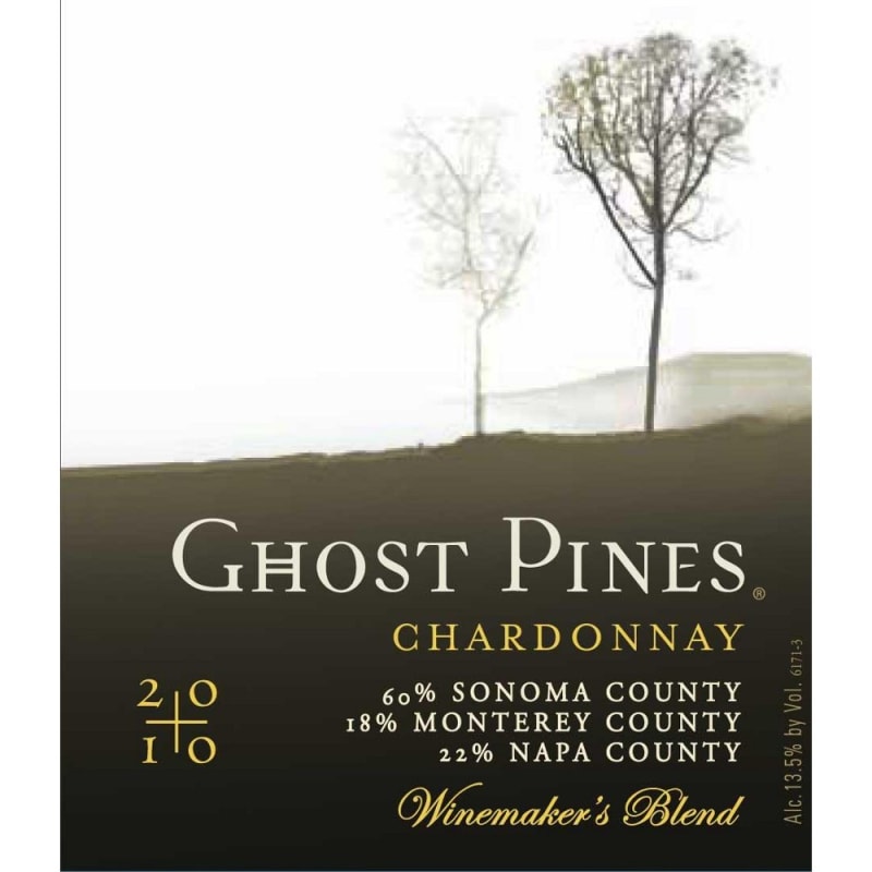 Ghost Pines Chardonnay 2010 Front Label
