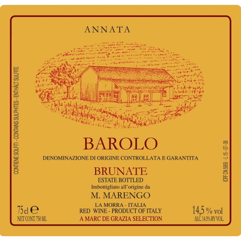 M. Marengo Barolo Brunate (1.5 Liter Magnum) 2007 Front Label