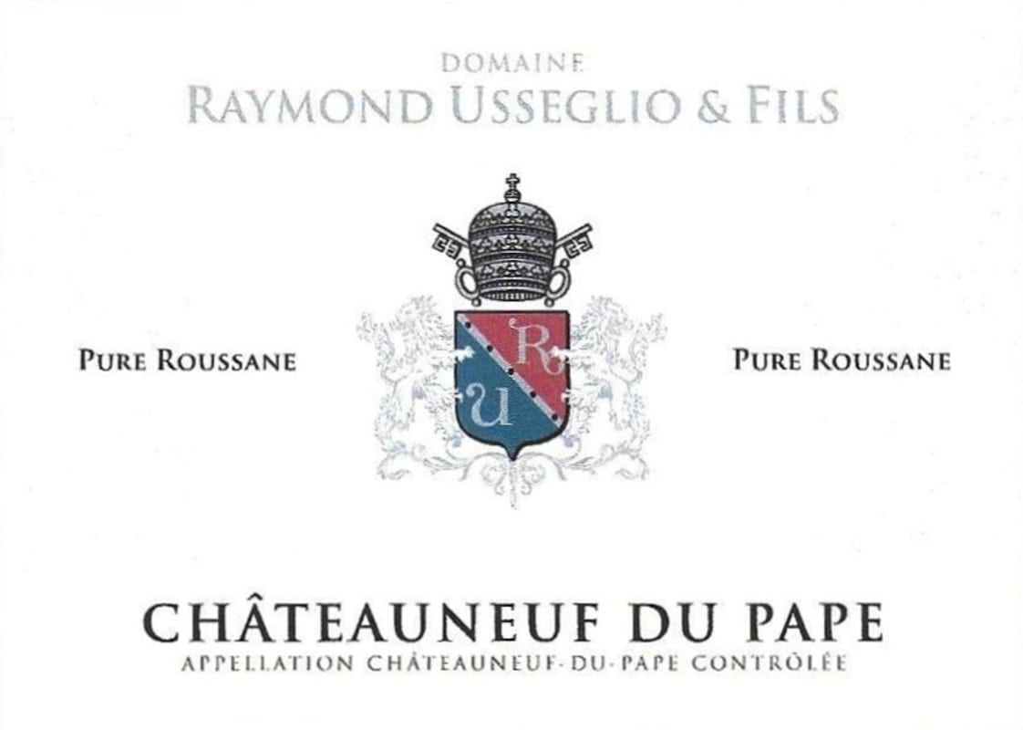 Domaine Raymond Usseglio Chateauneuf-du-Pape Blanc 2013 Front Label