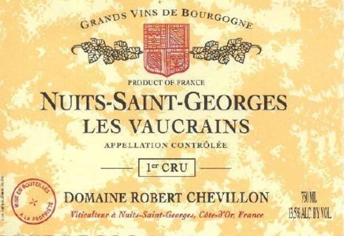 Domaine Robert Chevillon Nuits-Saint-Georges Les Vaucrains 2012 Front Label