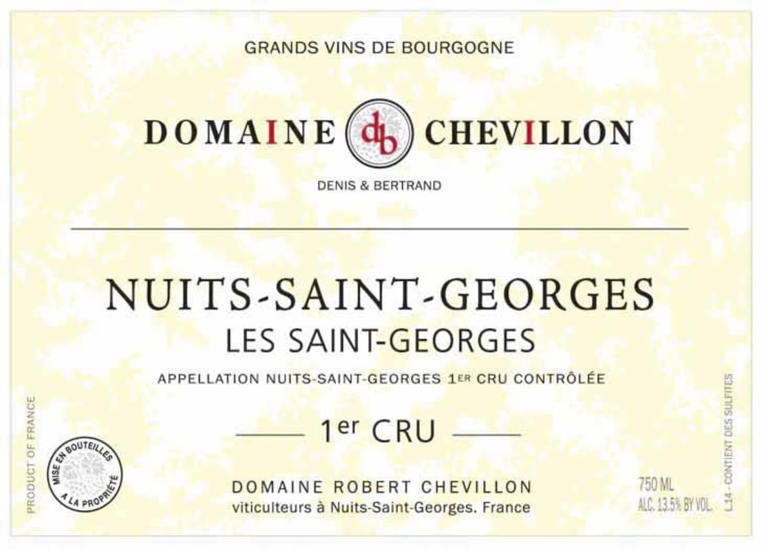 Domaine Robert Chevillon Nuits-Saint-Georges Les Saint Georges 2012 Front Label