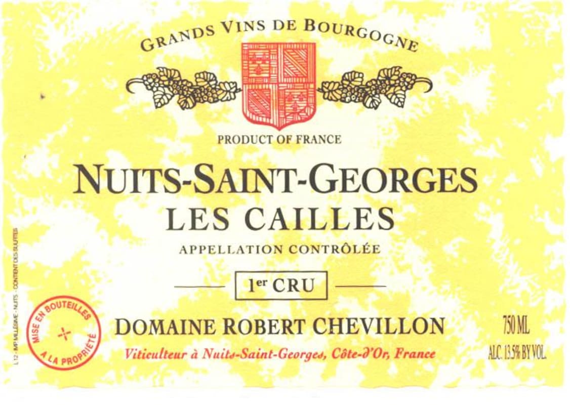 Domaine Robert Chevillon Nuits-Saint-Georges Les Cailles Premier Cru 2013 Front Label