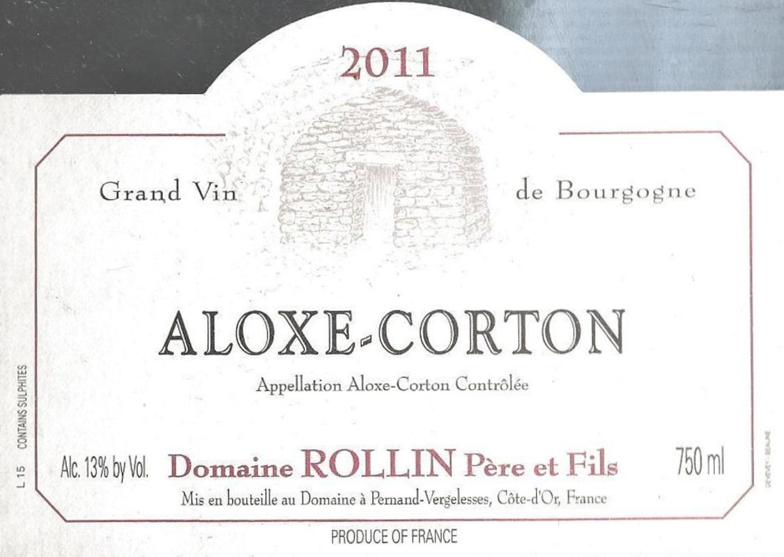 Domaine Rollin Pere et Fils Aloxe-Corton 2011 Front Label