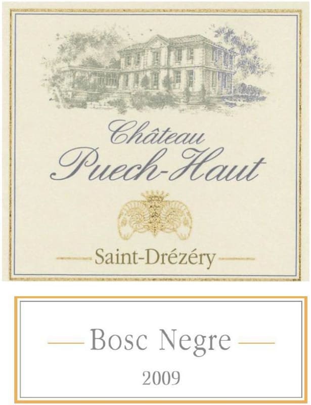 Chateau Puech-Haut Bosc Negre 2009 Front Label