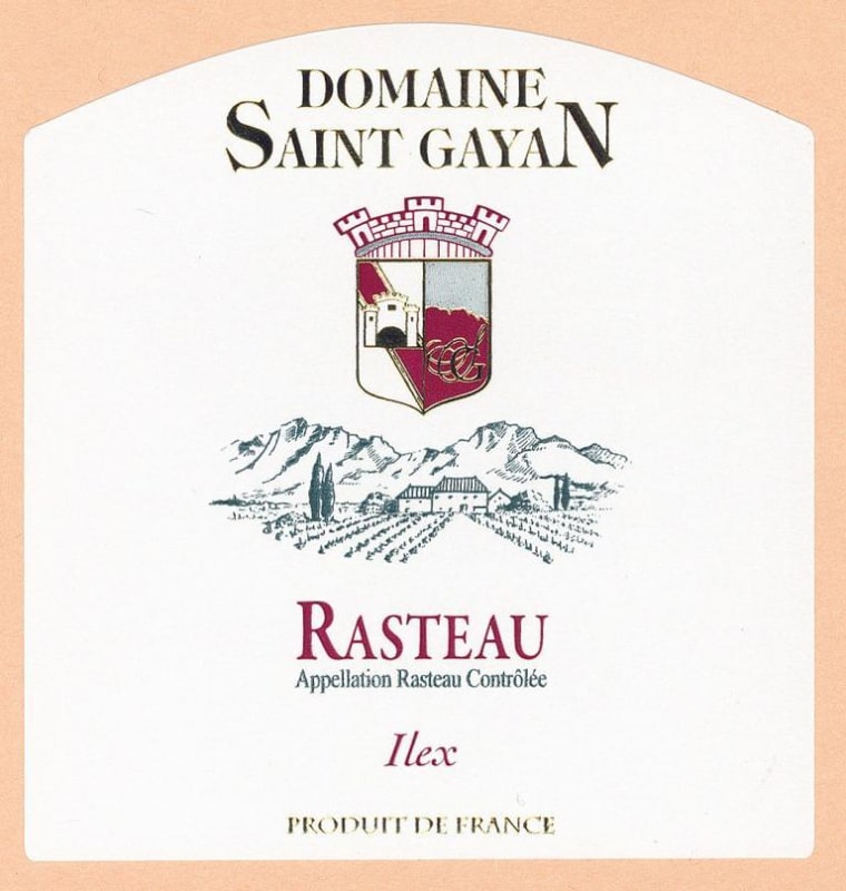 Domaine Saint Gayan Rasteau Ilex 2012 Front Label