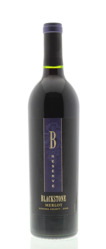 Blackstone Sonoma Reserve Merlot 2009 Front Bottle Shot