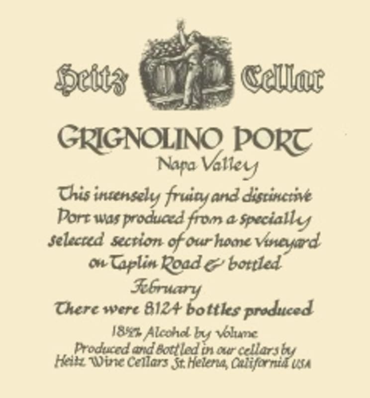 Heitz Cellar Grignolino Port 2004 Front Label