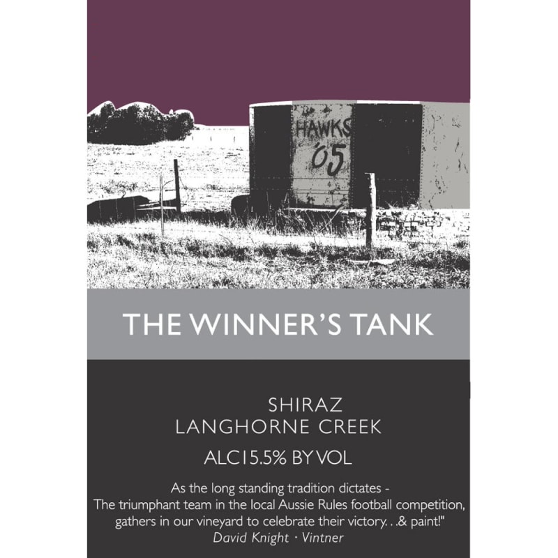 The Winner's Tank Shiraz 2009 Front Label