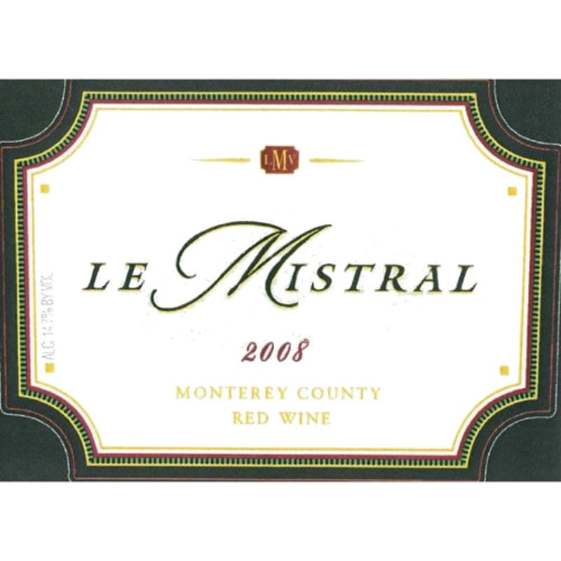 Le Mistral 2008 Front Label